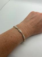 V816 Prachtige 835 zilveren filigrain armband, Ophalen of Verzenden, Zilver, Armband