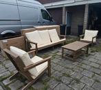 Nieuwe Lounge Set - 3-zits, 2 Stoelen, Tafel, 5 zitplaatsen, Kunststof, Nieuw, Ophalen of Verzenden