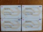 Dagkaart NS / onbeperkt treinen 2e klas  (4 stuks), Tickets en Kaartjes, Eén persoon, Trein, Algemeen kaartje