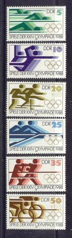 ddr 1988 pf mi 3183 - 3188 olympische spelen, Postzegels en Munten, Postzegels | Thematische zegels, Verzenden, Postfris, Sport