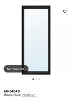 SANDTORG Spiegel, zwart, 75x180 cm, Ophalen, Zo goed als nieuw, 75 tot 100 cm, 150 tot 200 cm