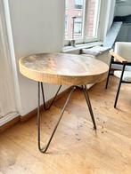 Bijzettafel Hout Industrieel, Gebruikt, Rond, 55 tot 75 cm, Industrieel