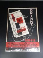 Originele antieke winkelreclame voor koffie Roeselare, Ophalen of Verzenden