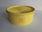 Tupperware koektrommel geel met zonnedeksel sterdeksel, Ophalen of Verzenden, Geel, Bus of Trommel