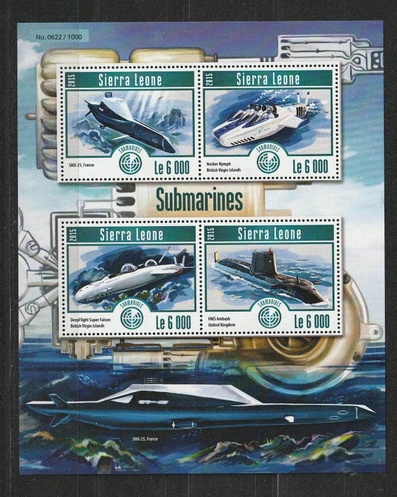 Sierra Leone 2015 Schepen, Ophalen of Verzenden, Postfris, Overige thema's