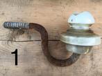 Porseleinen isolatoren, verschillende modellen, Antiek en Kunst, Curiosa en Brocante, Ophalen of Verzenden