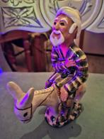 Vintage Keramiek Beeldje Man op Ezel, Antiek en Kunst, Ophalen of Verzenden