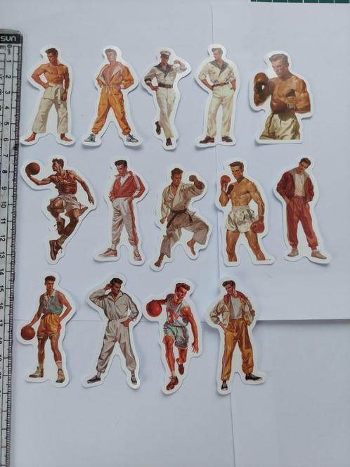 14 Stickers Mannen, Hobby en Vrije tijd, Scrapbooking, Nieuw, Ophalen