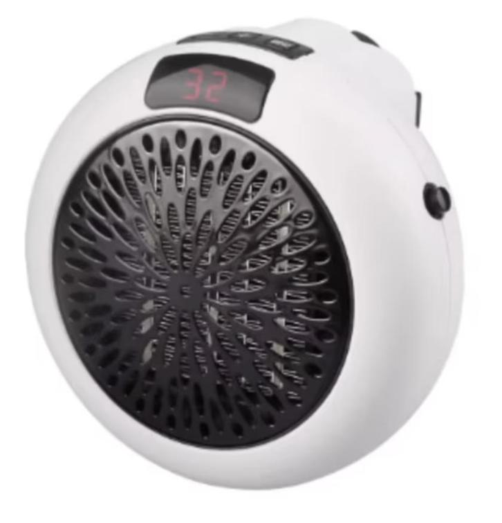 Elektrische stopcontact kachel 900 Watt rond - Wit, Huis en Inrichting, Kachels, Nieuw, Overige soorten, Elektrisch, Ophalen of Verzenden