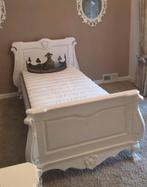 Leuk klassiek/antiek degelijk bed en bureau met stoel, Huis en Inrichting, Slaapkamer | Bedden, 90 cm, Gebruikt, Eenpersoons, Hout