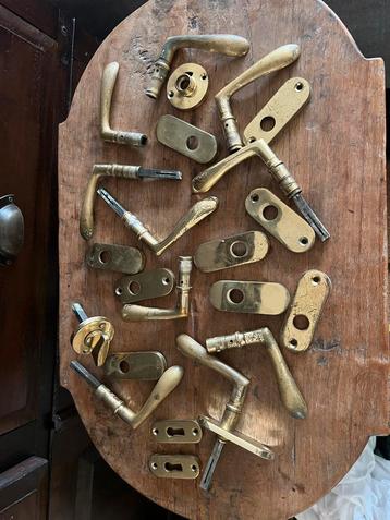 Vintage Messing Deurklinken Set beschikbaar voor biedingen