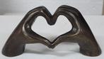 HANDEN MAKEN HART / bronzen beeld, Ophalen of Verzenden