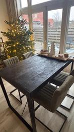Hoge tafel met barkrukken, Huis en Inrichting, Tafels | Eettafels, Ophalen, 100 tot 150 cm, 50 tot 100 cm, Zo goed als nieuw