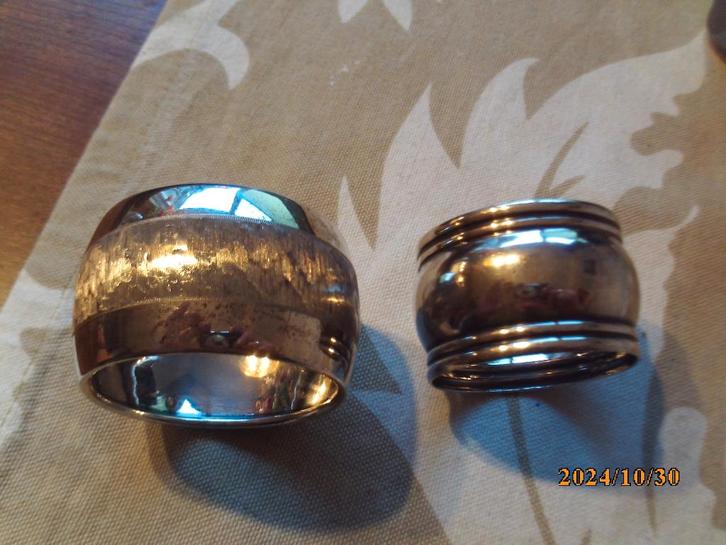 2 versch servetring 1 x zilvertek  zwaard + GW3 / Wellner 90, Antiek en Kunst, Antiek | Goud en Zilver, Zilver, Ophalen of Verzenden