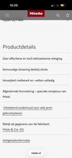 Miele Reinigingsmiddel voor Melkleidingen volle doos, Ophalen of Verzenden, Schoonmaakmiddel