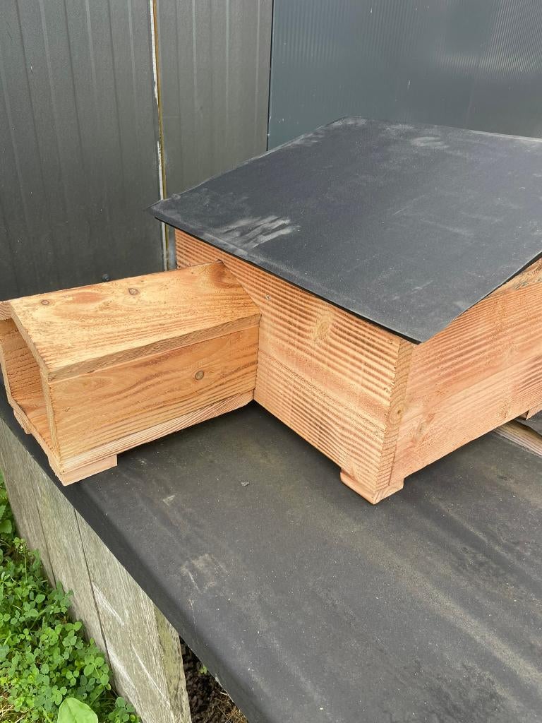 Egelhuis handgemaakt met inschuifbare tunneltje, Dieren en Toebehoren, Knaagdieren en Konijnen | Toebehoren, Nieuw, Overige typen