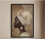Afrikaanse vrouw posterschilderij., Ophalen of Verzenden