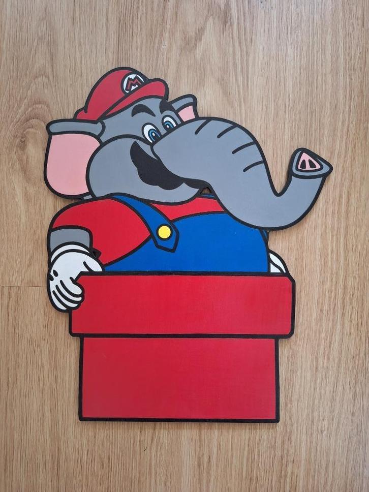 Wandbord  Super Mario Odyssey olifant in buisvoor €12,50, Kinderen en Baby's, Kinderkamer | Inrichting en Decoratie, Nieuw, Wanddecoratie