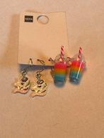 Superleuke Hema oorbellen unicorn en shake nieuw, Ophalen of Verzenden, Nieuw, Overige kleuren, Oorbellen