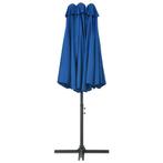 Parasol met aluminium paal 460x270 cm blauw gratis bezorgd, Tuin en Terras, Nieuw, Zweefparasol, Ophalen of Verzenden, Verstelbaar