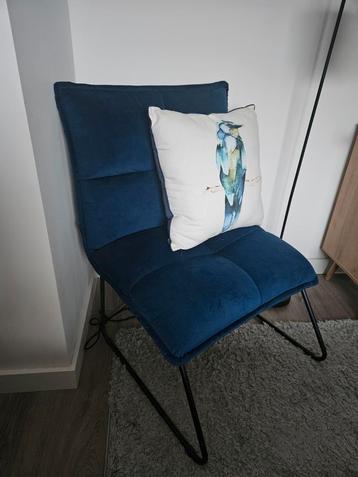 Velvet Fauteuil Malaga - Donkerblauw beschikbaar voor biedingen