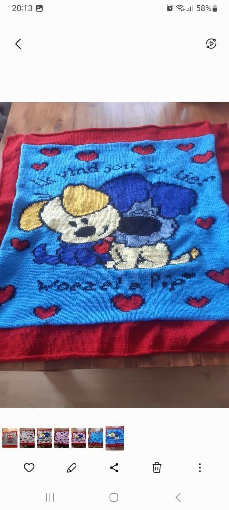 Woezel en Pip kleed, Kinderen en Baby's, Kinderkamer | Beddengoed, Nieuw, Deken of Dekbed, Blauw, Jongetje of Meisje, Ophalen of Verzenden