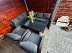 Lounge set 6-persoons + 2 stoelen + parasol (gratis), Ophalen, Zo goed als nieuw, Kunststof