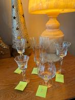 Vintage Glas servies met Bloemmotief, Antiek en Kunst, Antiek | Glas en Kristal, Ophalen