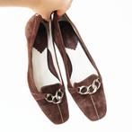 Zeer Mooie Suede Via Vai Instappers s7 (Maat 39) € 45,-, Via Vai, Bruin, Instappers, Ophalen of Verzenden