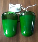 Ikea Lavin Retro design groen glazen wandlamp, 2 stuks, Ophalen of Verzenden, Zo goed als nieuw, Glas