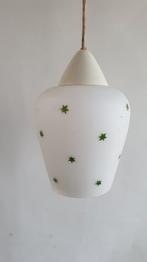 Vintage hanglamp Melkglas sterretjes docoratie. S41, Tweedehands verkoop, Tweedehands verkoop, Gebruikt, Ophalen of Verzenden
