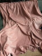 Roze / oud roze velour / velours gordijnen 165 breed x 248 h, Huis en Inrichting, Ophalen of Verzenden, Zo goed als nieuw, 150 tot 200 cm
