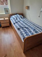 Eenpersoonsbed met nachtkastje, Beige, 90 cm, Eenpersoons, Zo goed als nieuw