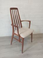 Vintage Houten Armstoel, deens design, gemerkt, Huis en Inrichting, Stoelen, Ophalen, Gebruikt, Bruin, Vintage