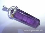 Amethist kristal pendel hanger - zilver, Ophalen of Verzenden, Mineraal