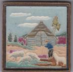 Porceleyne Fles cloisonné tegel: Drenthe, Antiek en Kunst, Antiek | Wandborden en Tegels, Ophalen of Verzenden