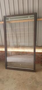 Hardhouten ramen met zonwering, Doe-het-zelf en Verbouw, Glas en Ramen, Ophalen, Gevelraam of Ruit, Gebruikt, 80 tot 120 cm