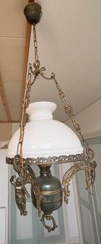 Bronzen Kroonluchter met cherubijnen putti brons messing, Ophalen of Verzenden