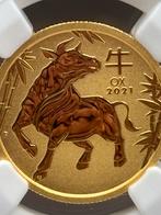 1/4oz lunar year of the Ox 2021 - NGC MS70 - .9999 goud, Ophalen of Verzenden, Goud