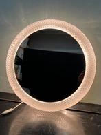 Vintage Limburg spiegel/lamp muurlamp lucide glas 1970, Ophalen, Rond, Zo goed als nieuw, Minder dan 100 cm