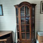 Vitrine kast donker eiken MOET WEG, Huis en Inrichting, Kasten | Vitrinekasten, Ophalen, 50 tot 100 cm, Zo goed als nieuw, 150 tot 200 cm