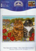Cado sale dmc borduurpakket, 2 cats and a cottage bk 668, Ophalen of Verzenden, Nieuw, Handborduren, Borduurpakket