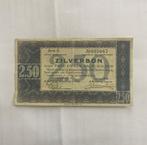 zilverbon 1938 - serie D, Postzegels en Munten, Bankbiljetten | Nederland, Los biljet, 2½ gulden, Ophalen of Verzenden