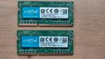 Crucial 4Gb DDR3 1600 cl11 - kit van 2, Computers en Software, RAM geheugen, Gebruikt, DDR3, Ophalen of Verzenden, Laptop