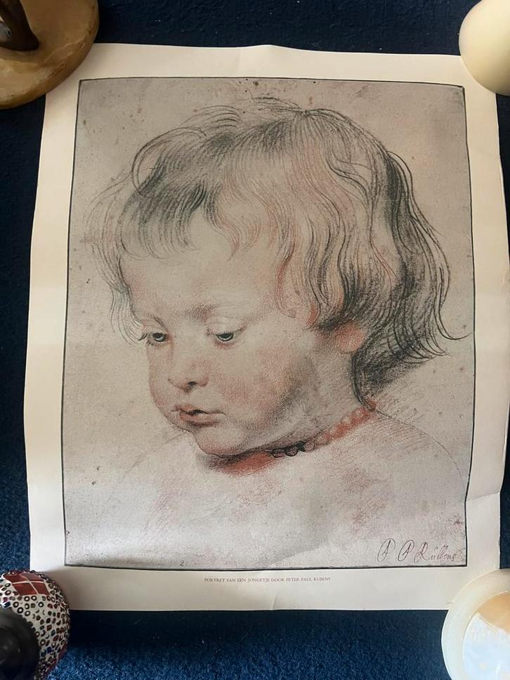 Vintage Poster Nicolaas Rubens., Antiek en Kunst, Kunst | Tekeningen en Foto's, Ophalen of Verzenden