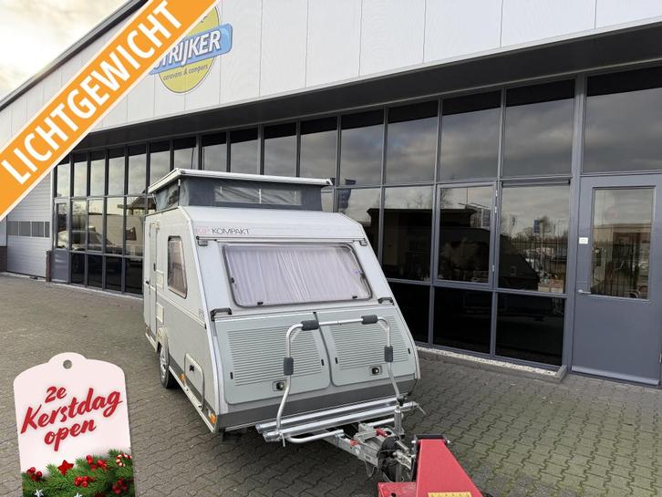 Kip Kompakt 37 EK Langslaper + Opzet Tafel + WC 620 KG leeg!, Caravans en Kamperen, Caravans, Bedrijf, tot en met 2, 500 - 750 kg