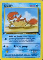 Nederlandse Fossil 1e editie Pokemonkaart: Krabby, Ophalen of Verzenden, Nieuw, Losse kaart