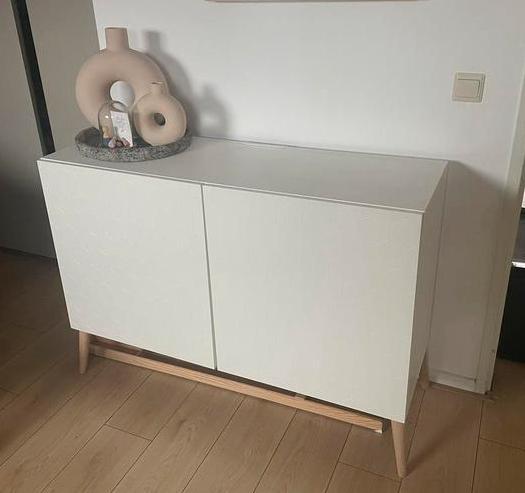 Ikea Besta met Vassviken deurtjes | dressoir wit, Huis en Inrichting, Kasten | Dressoirs, Zo goed als nieuw, 100 tot 150 cm, 25 tot 50 cm