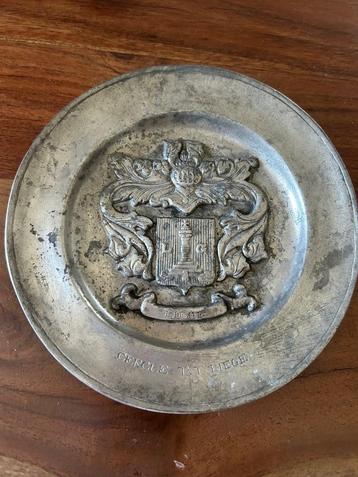 Vintage tinnen asbak Finstain Les Potstainiers  beschikbaar voor biedingen