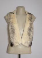 Exclusieve poolvos das met zwarte satijnen achterzijde, Kleding | Dames, Verzenden, Zo goed als nieuw, Sjaal